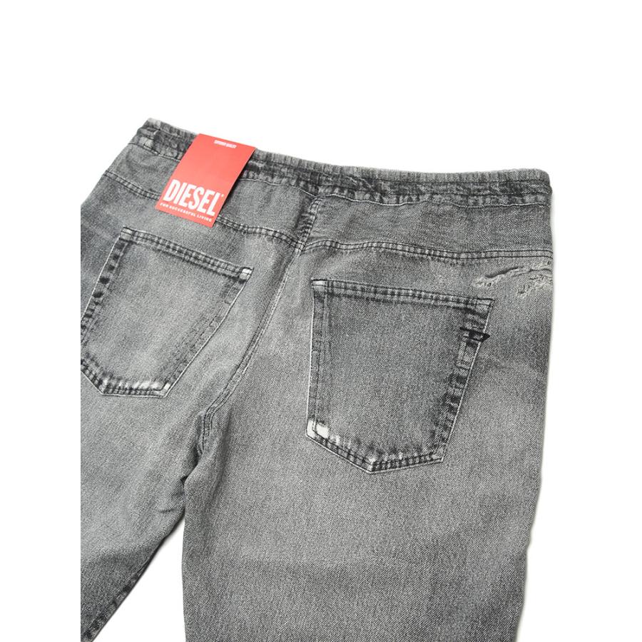 23AW ディーゼル DIESEL メタル Dロゴ 短丈 クロップドデニムトップ DIESEL（ディーゼル） メンズ ショートパンツ ロゴ D-KROOLEY ダメージ