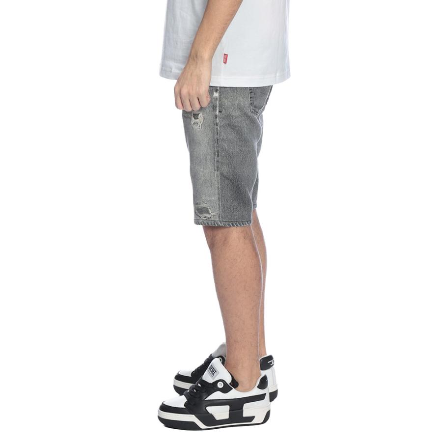 23AW ディーゼル DIESEL メタル Dロゴ 短丈 クロップドデニムトップ DIESEL（ディーゼル） メンズ ショートパンツ ロゴ D-KROOLEY ダメージ