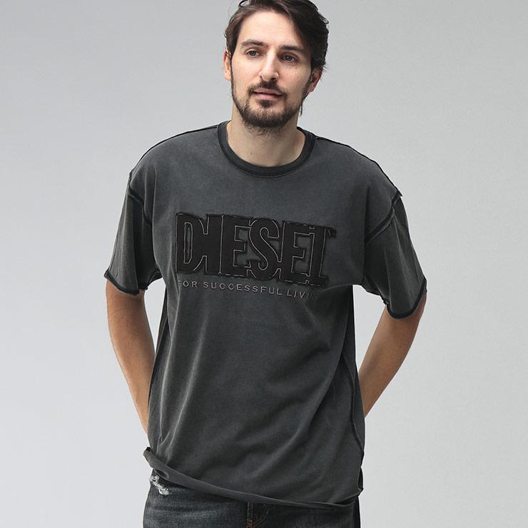 DIESEL 半袖Tシャツ トップス レース Dロゴ A108380AFAA DIESEL（ディーゼル）の「レディース 半袖Tシャツ トップス レース D