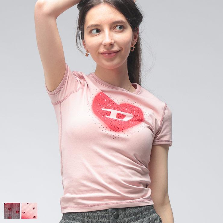 正規品 DIESEL T-Ele ハートプリントTシャツ M Diesel T-Ele ハートプリント Tシャツ | ブラック | FARFETCH JP