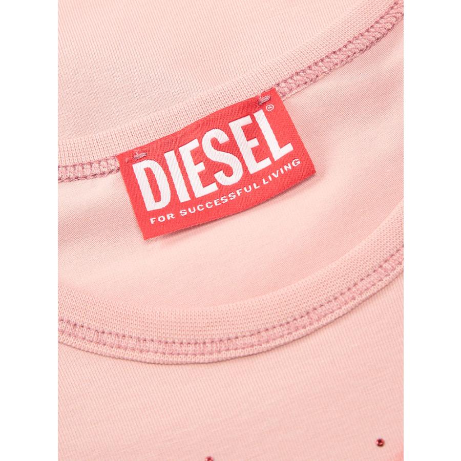 DIESEL（ディーゼル） レディース Tシャツ 半袖 ロゴ ハート プリント