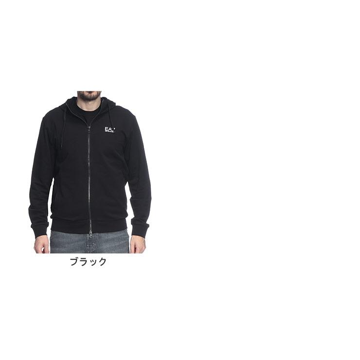エンポリオアルマーニ メンズ パーカー 長袖 EMPORIO ARMANI ロゴ プリント フルジップ パーカー EA78NPM33PJVRZ ブランド トップス ブラックの画像
