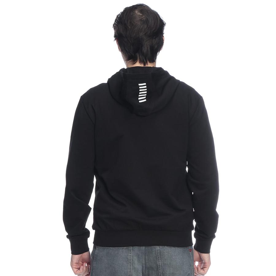 エンポリオアルマーニ メンズ パーカー 長袖 EMPORIO ARMANI ロゴ プリント フルジップ パーカー EA78NPM33PJVRZ ブランド トップス ブラックの画像