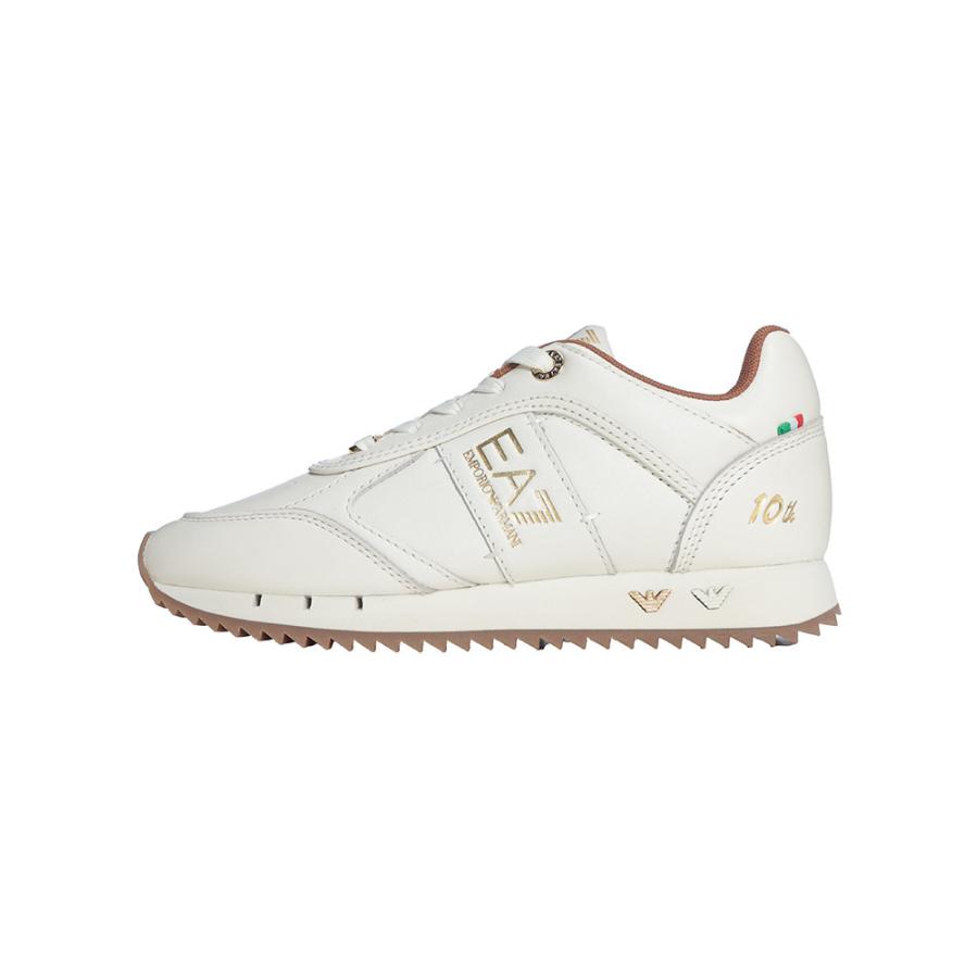 エンポリオアルマーニ メンズ スニーカー EMPORIO ARMANI 10th anniversary ローカット レザー シューズ EA77X648AF15588 ブランド 靴の画像