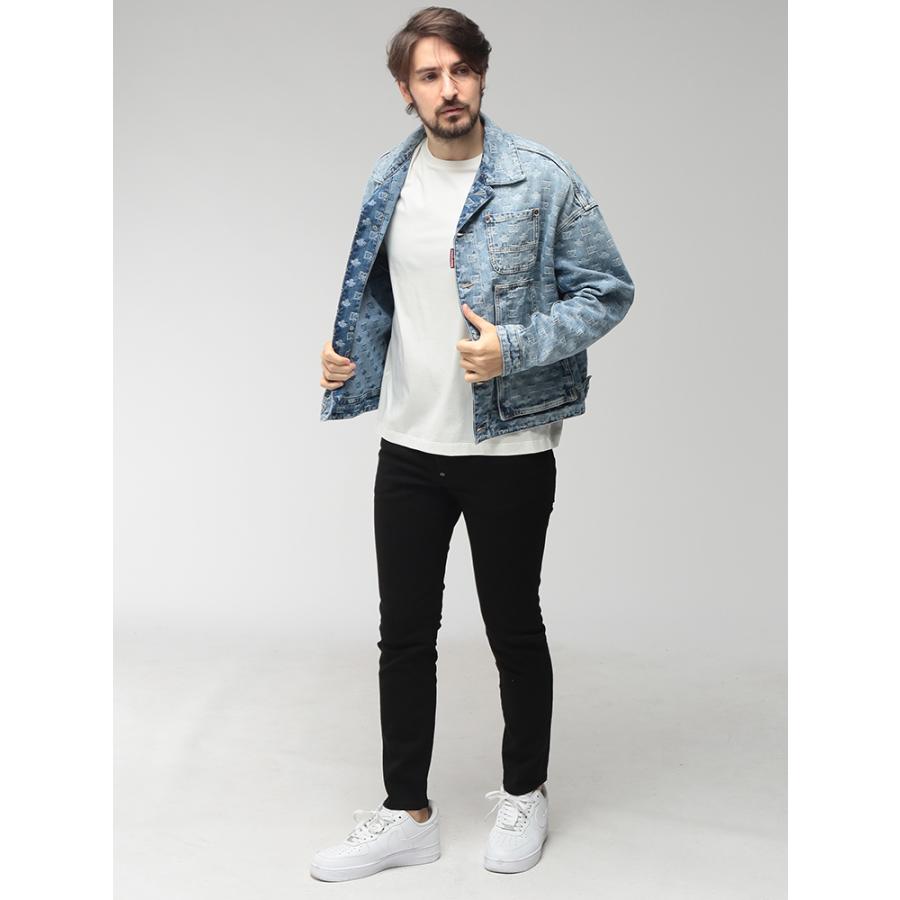 ディースクエアード メンズ ジーンズ DSQUARED2 ボタンフライ カラー デニム パンツ SKATER スケーター D2LB1930S39781 ブランド ボトムス ホワイト ブラックの画像
