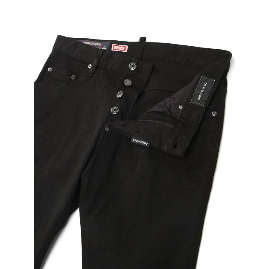 ディースクエアード メンズ ジーンズ DSQUARED2 ボタンフライ カラー デニム パンツ SKATER スケーター D2LB1930S39781 ブランド ボトムス ホワイト ブラックの画像