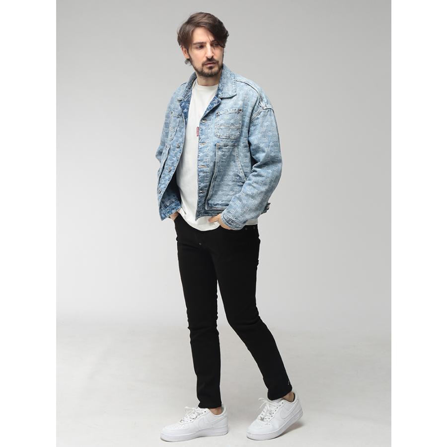 DSQUARED2（ディースクエアード） メンズ デニムジャケット ロゴ 総柄