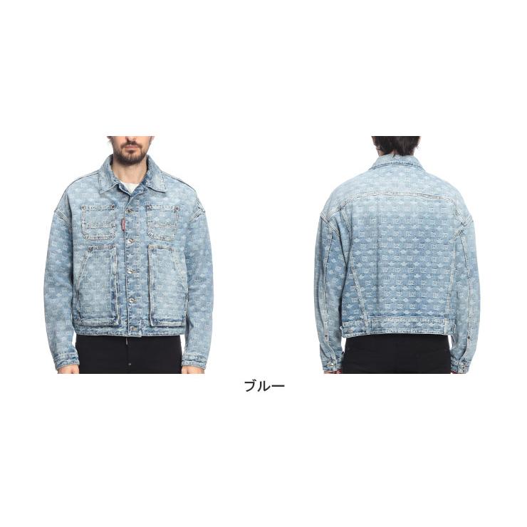 DSQUARED2 デニムジャケット サイズ40 DSQUARED2（ディースクエアード） メンズ デニムジャケット ロゴ 総柄