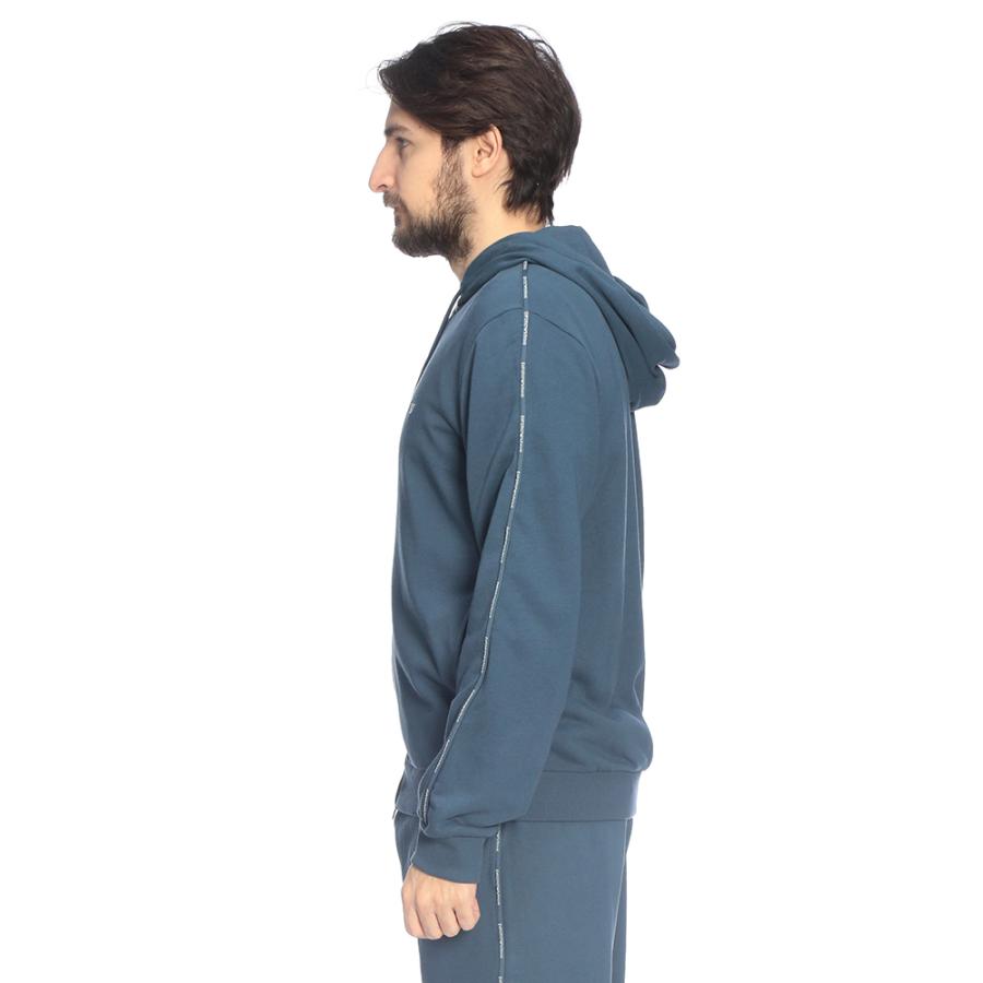 EA7 Emporio Armani 青 ジップアップパーカー EMPORIO ARMANI エンポリオアルマーニ メンズ パーカー 長袖 ロゴ