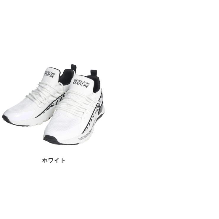 ヴェルサーチェ ジーンズ クチュール メンズ スニーカー VERSACE JEANS COUTURE ダイナミックロゴ メッシュ シューズ VC80YA3SA3 ブランド 靴 ホワイトの画像