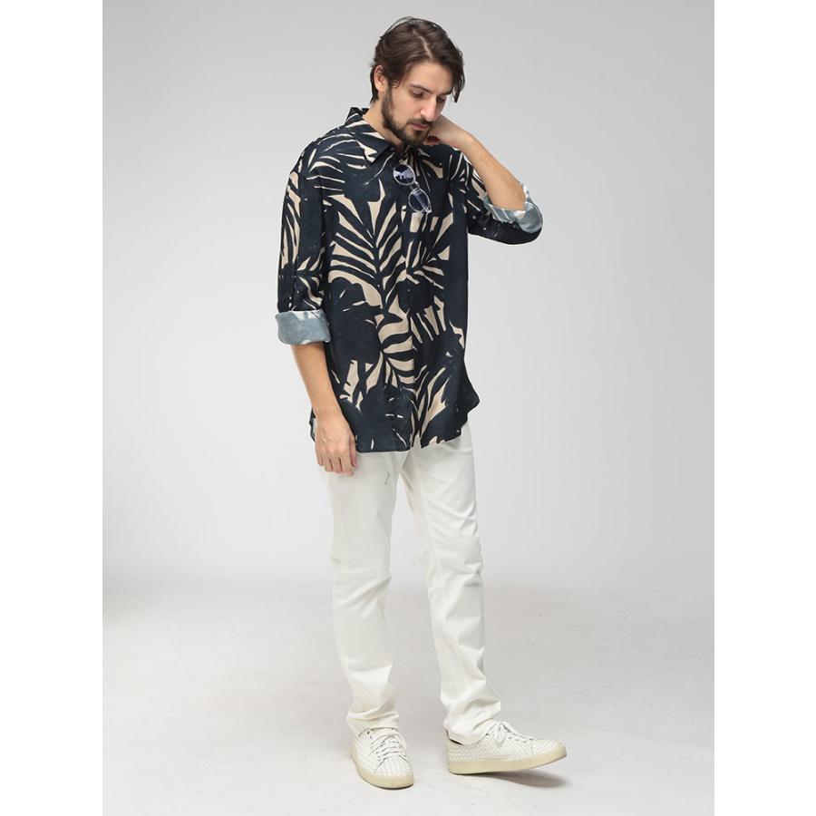 エンポリオアルマーニ EMPORIO ARMANI メンズ シャツ 長袖 総柄プリント レギュラーカラー PALM EAEM5762AF13285 ブランド トップス カジュアル プリント 春の画像
