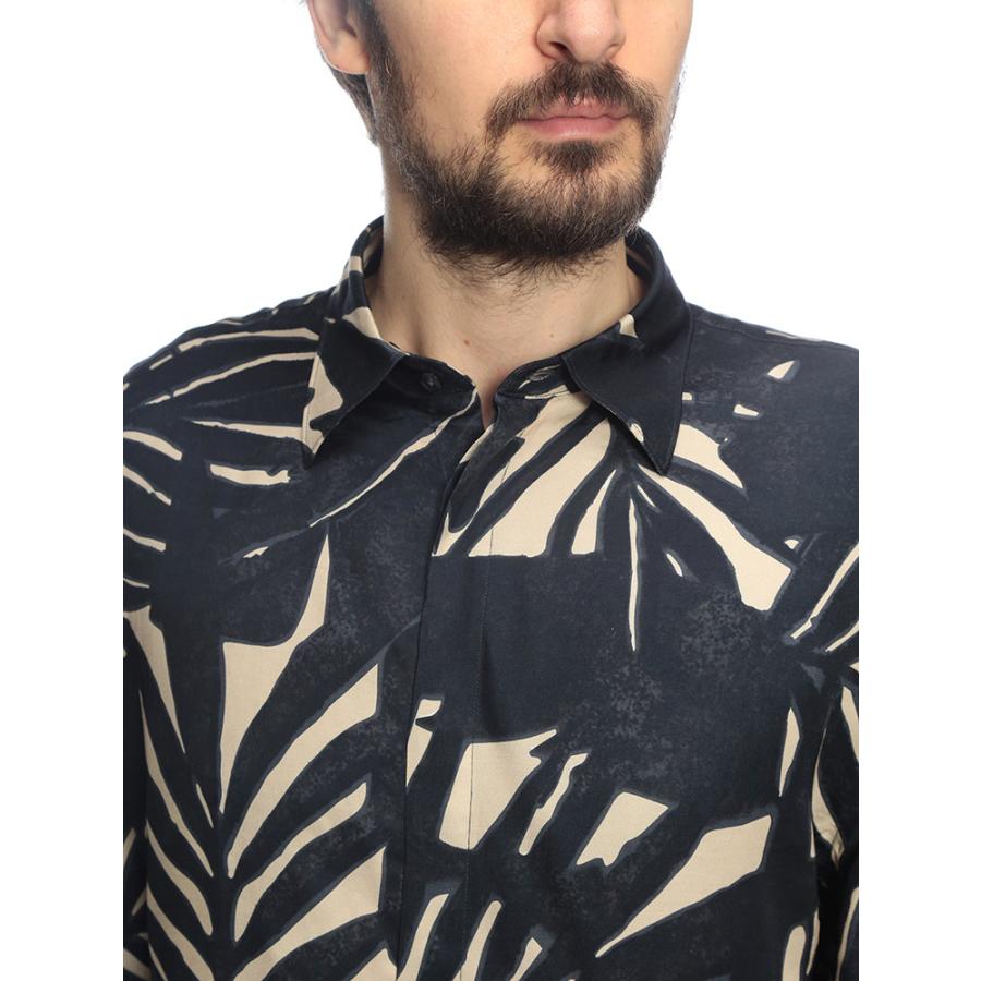 エンポリオアルマーニ EMPORIO ARMANI メンズ シャツ 長袖 総柄プリント レギュラーカラー PALM EAEM5762AF13285 ブランド トップス カジュアル プリント 春の画像