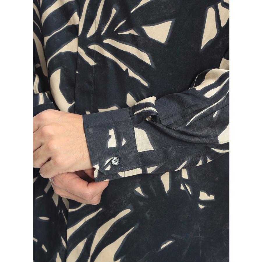エンポリオアルマーニ EMPORIO ARMANI メンズ シャツ 長袖 総柄プリント レギュラーカラー PALM EAEM5762AF13285 ブランド トップス カジュアル プリント 春の画像