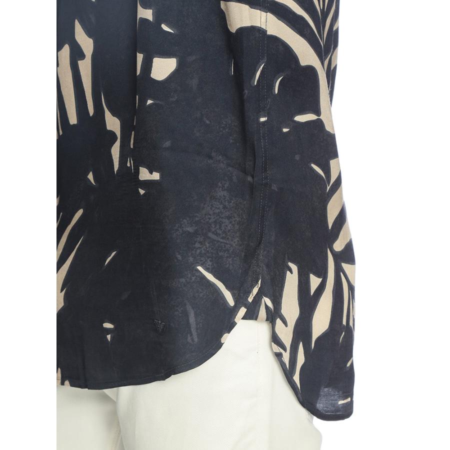 エンポリオアルマーニ EMPORIO ARMANI メンズ シャツ 長袖 総柄プリント レギュラーカラー PALM EAEM5762AF13285 ブランド トップス カジュアル プリント 春の画像