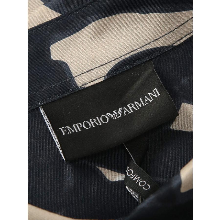 エンポリオアルマーニ EMPORIO ARMANI メンズ シャツ 長袖 総柄プリント レギュラーカラー PALM EAEM5762AF13285 ブランド トップス カジュアル プリント 春の画像