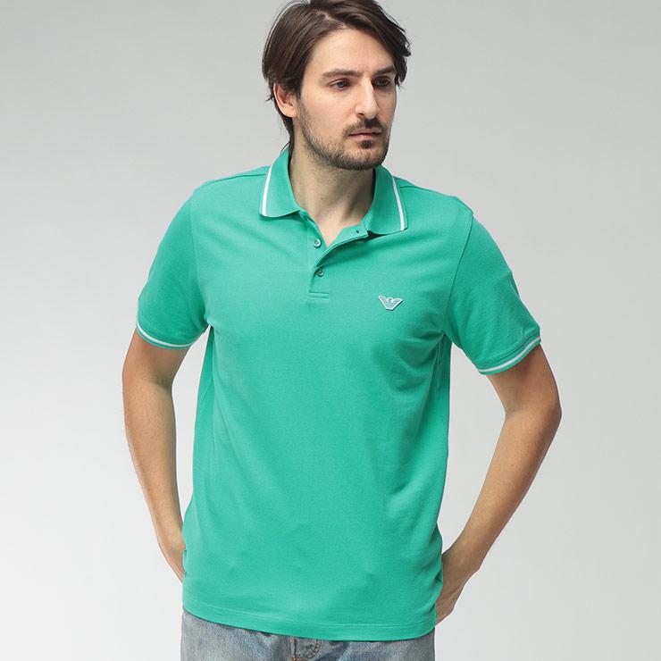 エンポリオアルマーニ EMPORIO ARMANI メンズ ポロシャツ 半袖 イーグルロゴ ライン カットソー EASM1380AF20424 ブランド トップス ポロ 春 夏