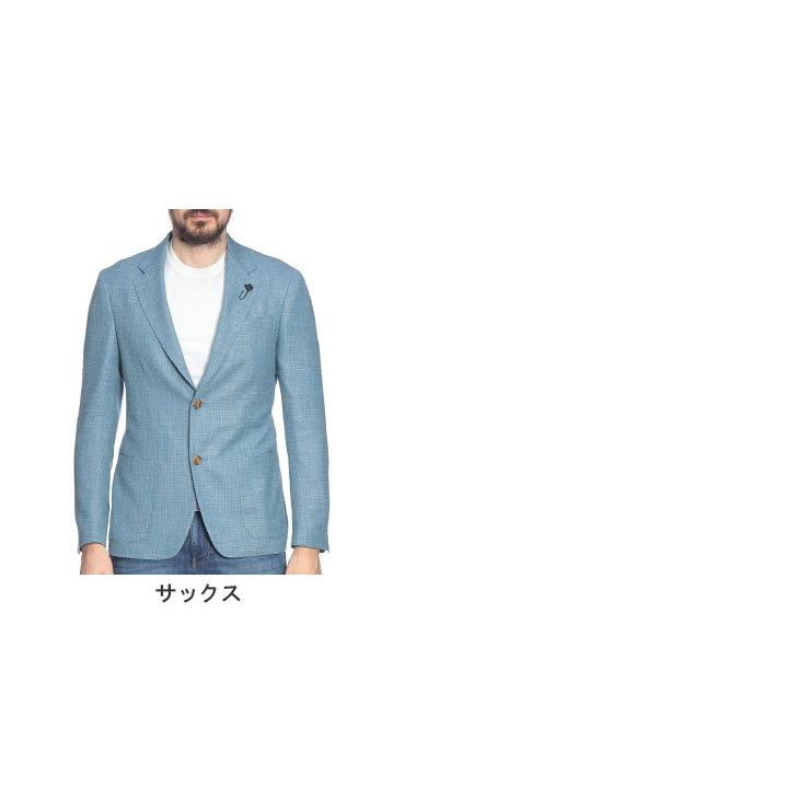 ラルディーニ LARDINI メンズ ジャケット シルク リネン シングル 2ツ釦 テーラード LD6202CN64523 ブランド アウター フォーマル ビジネス 麻 春の画像