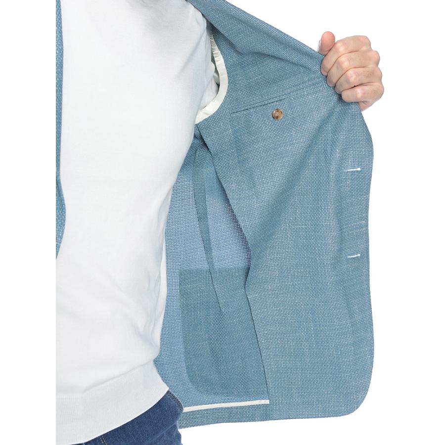 ラルディーニ LARDINI メンズ ジャケット シルク リネン シングル 2ツ釦 テーラード LD6202CN64523 ブランド アウター フォーマル ビジネス 麻 春の画像