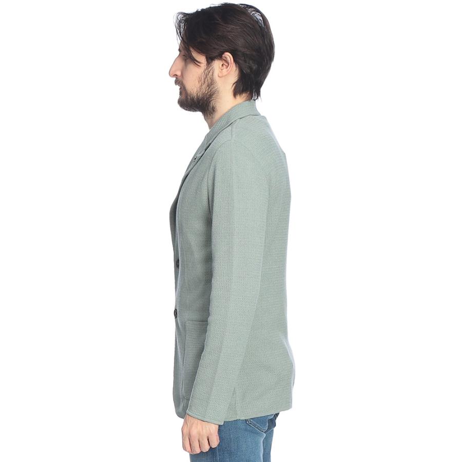 ラルディーニ LARDINI メンズ ニットジャケット コットンリネン シングル 2ツ釦 テーラード LDLJM70PA66006 ブランド アウター ニット ジャケット フォーマル 春の画像