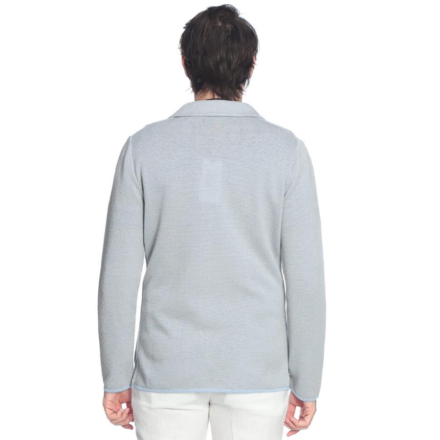 ラルディーニ LARDINI メンズ ニットジャケット マーセライズコットン シングル 2ツ釦 テーラード LDLJM70CN64011 ブランド アウター ニット ジャケットの画像