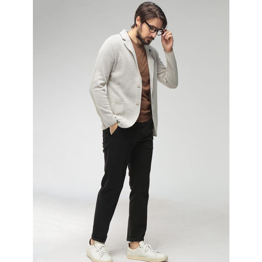 ラルディーニ LARDINI メンズ ニットジャケット マーセライズコットン シングル 2ツ釦 テーラード LDLJM70CN64011 ブランド アウター ニット ジャケットの画像