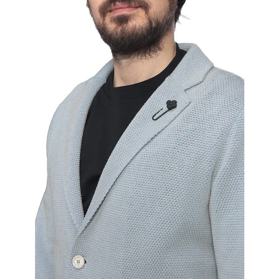 ラルディーニ LARDINI メンズ ニットジャケット マーセライズコットン シングル 2ツ釦 テーラード LDLJM70CN64011 ブランド アウター ニット ジャケットの画像