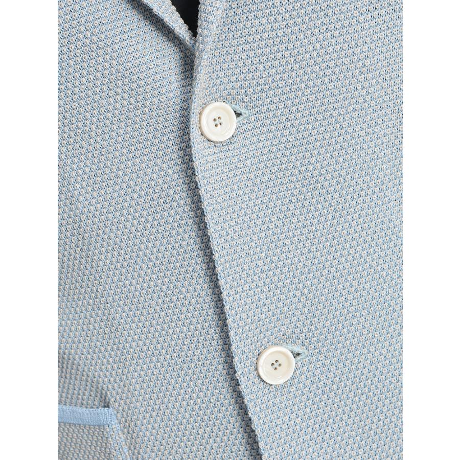 ラルディーニ LARDINI メンズ ニットジャケット マーセライズコットン シングル 2ツ釦 テーラード LDLJM70CN64011 ブランド アウター ニット ジャケットの画像