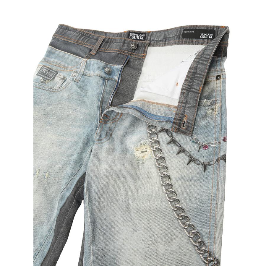 ヴェルサーチェ ジーンズ クチュール VERSACE JEANS COUTURE メンズ ジーンズ トロンプルイユ ジップフライ デニム パンツ VC80GAB5RP ブランド ボトムスの画像