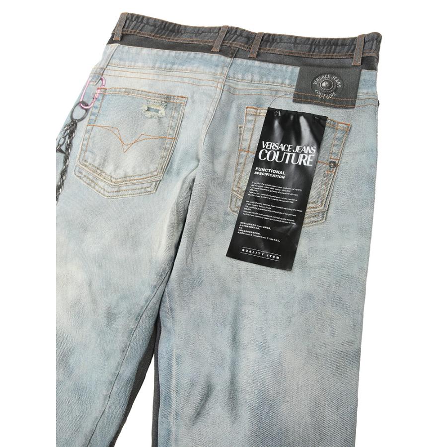 ヴェルサーチェ ジーンズ クチュール VERSACE JEANS COUTURE メンズ ジーンズ トロンプルイユ ジップフライ デニム パンツ VC80GAB5RP ブランド ボトムスの画像