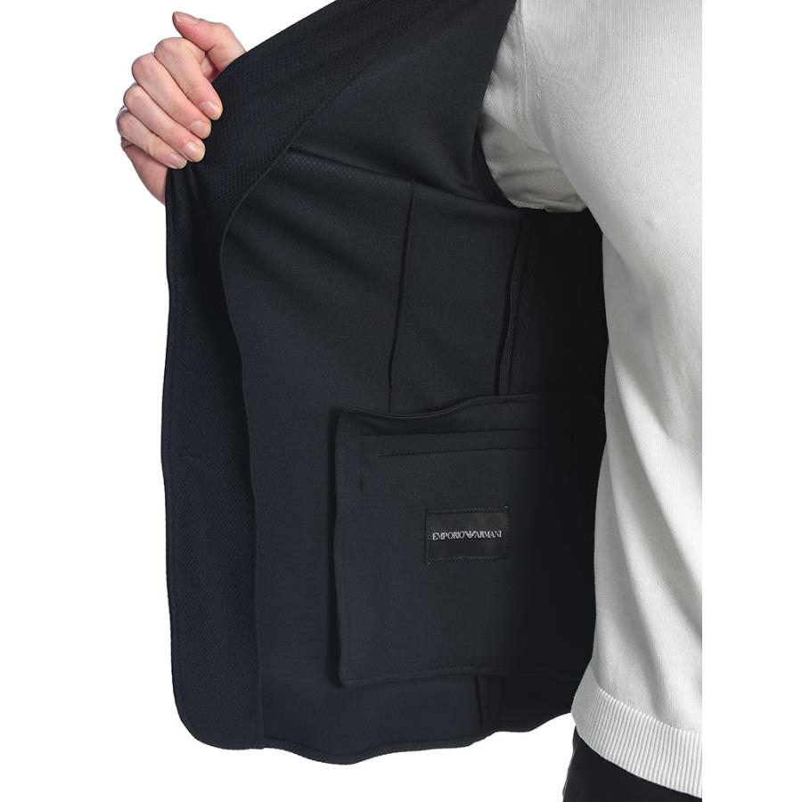 エンポリオアルマーニ EMPORIO ARMANI メンズ シングル ジャケット セットアップジャケットTECHNO JERSEY 3Dマイクロテクスチャー ジャケット EAEM0142TE11109の画像