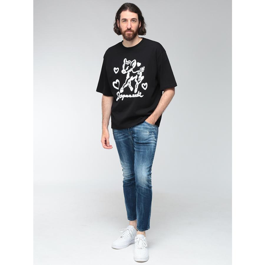【極美品】DSQUARED2 2023年モデル ロゴTシャツ XL DSQUARED2（ディースクエアード） メンズ Tシャツ 半袖 スプレーバンビ