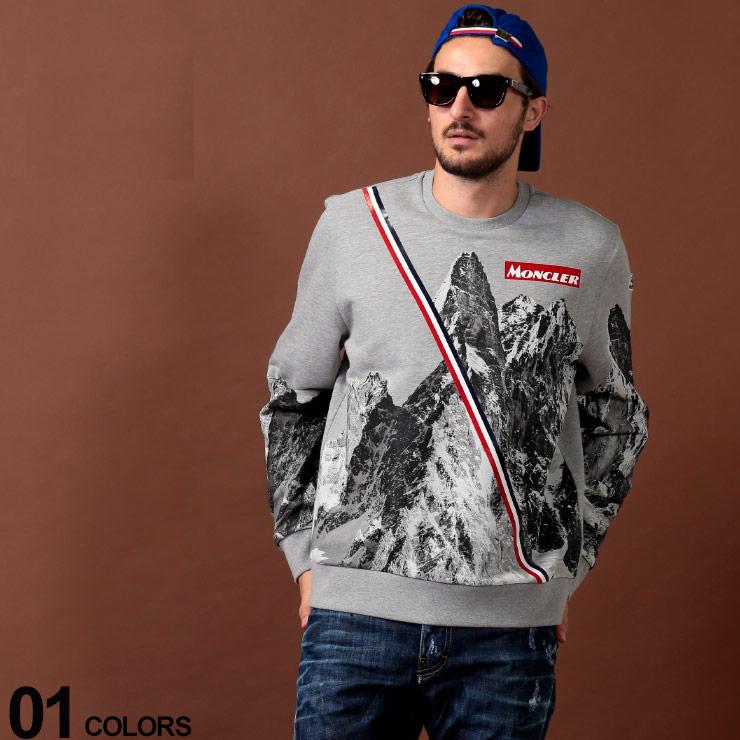 モンクレール Moncler スウェット トレーナー プリント モンブラン クルーネック ブランド メンズ トップス スエット プルオーバー Mcu ゼンオンライン 通販 Yahoo ショッピング
