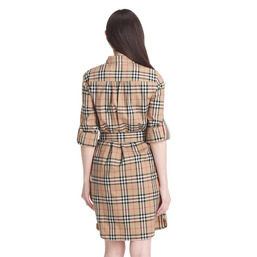 選べるサイズ展開 バーバリー レディース ワンピース Burberry ヴィンテージチェック ストレッチ コットン リボン ブランド トップス チェックワンピ 長袖 l セール品 Mercurytechnologies Mn Com