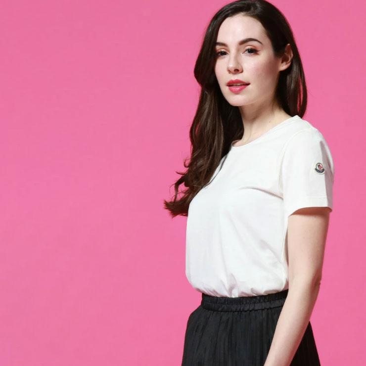 驚きの安さ モンクレール レディース Tシャツ Moncler 袖 ロゴ ワッペン クルーネック 半袖 ブランド トップス コットン Mcl8c730v8058 コンビニ受取対応商品 Www Thedailyspud Com