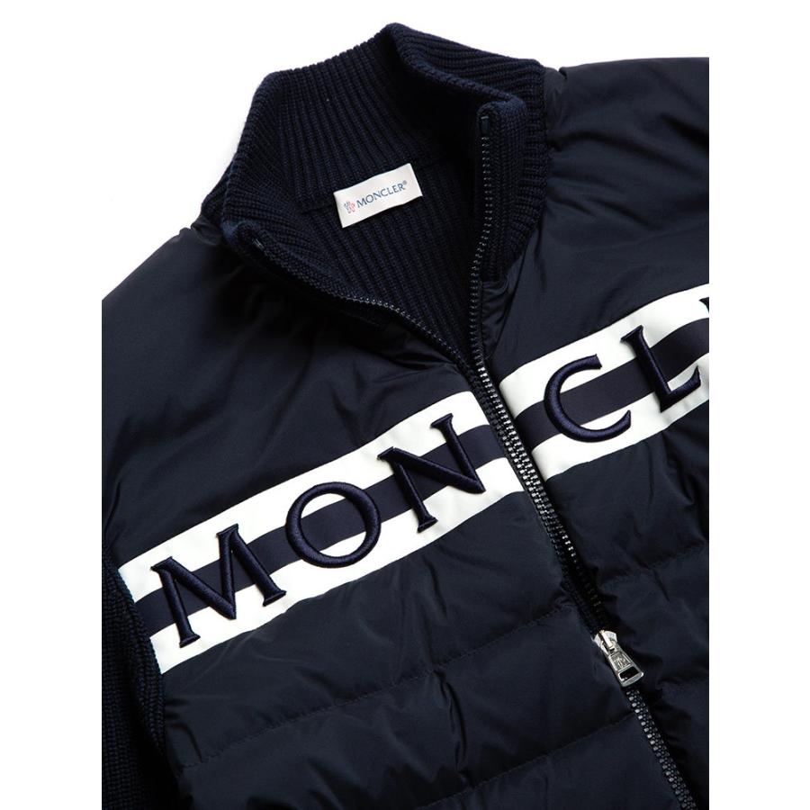 モンクレール メンズ MONCLER ロゴ 刺繍 ニットダウン ジャケット ...