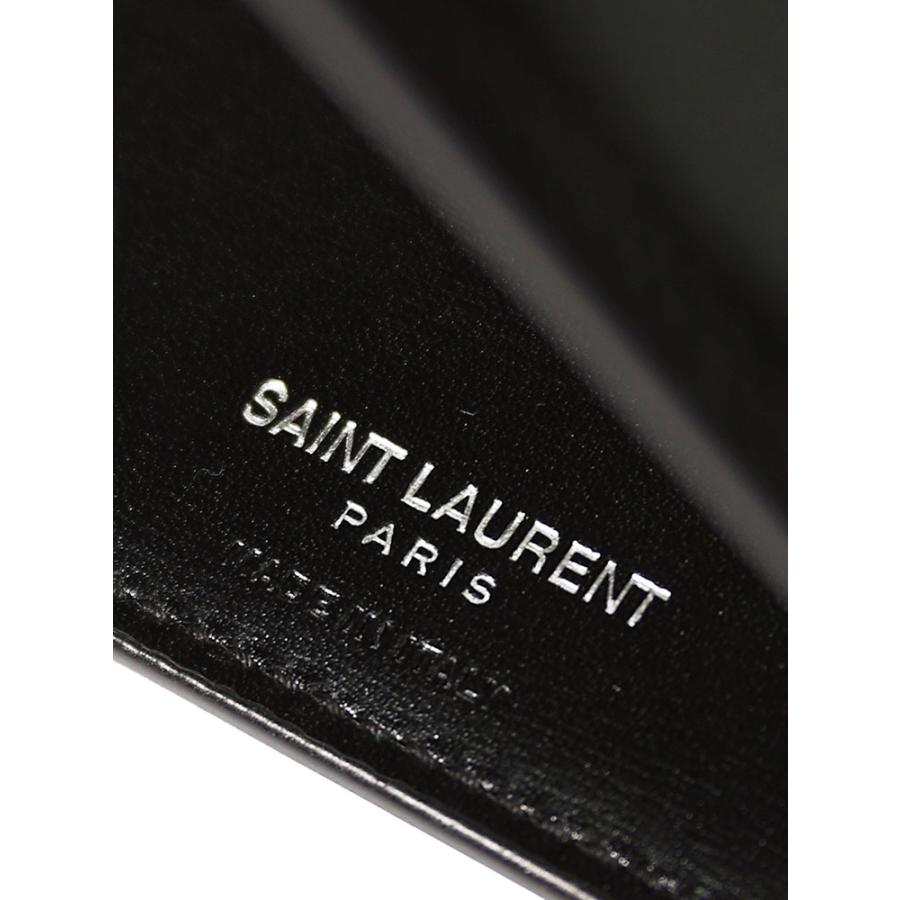 サンローラン メンズ 財布 Saint Laurent ブランド 二つ折り 財布 折り財布 ウォレット サイフ 小銭入れ ロゴ カーフレザー 本革 SLP4632490SX0E 2024_vt｜zen｜07