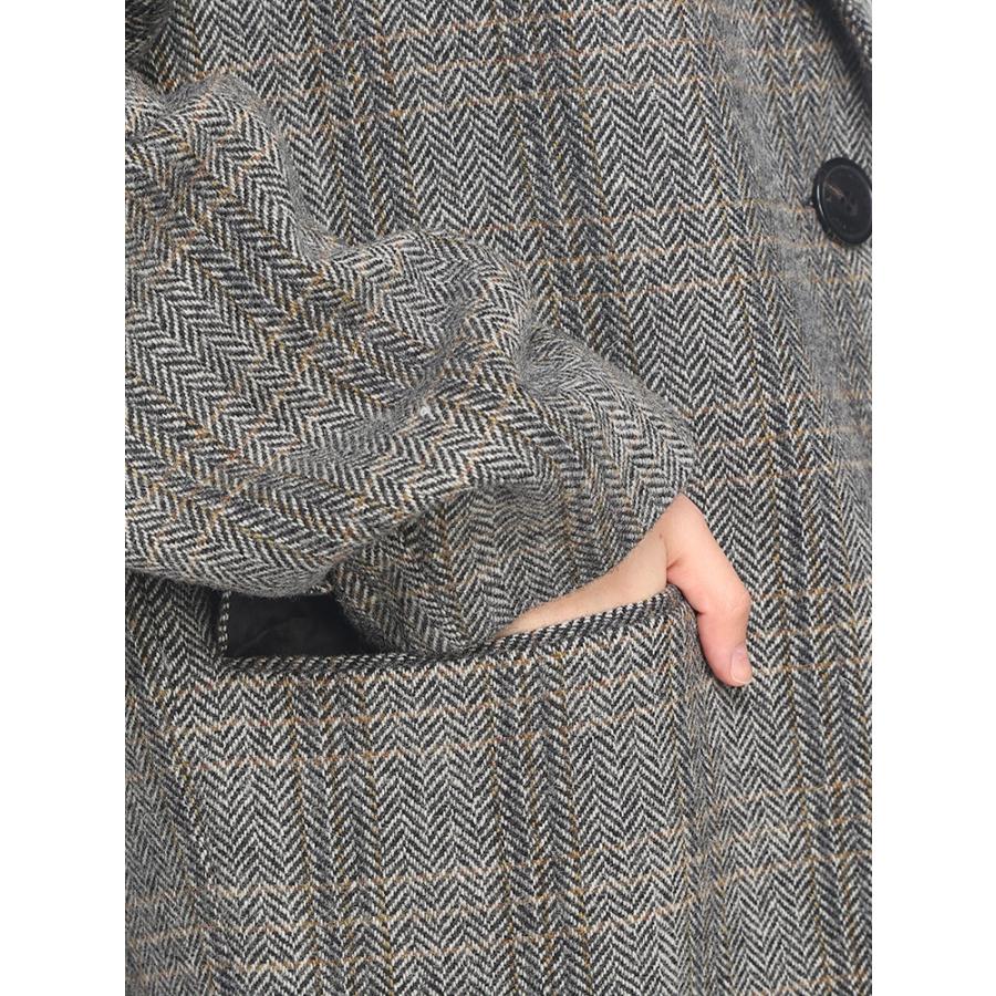 イザベルマラン　チェスターコート　ヘリンボーン　ウール　グレー　ブルガリア製 ISABEL MARANT (イザベルマラン) ウール 総柄 ロングコート