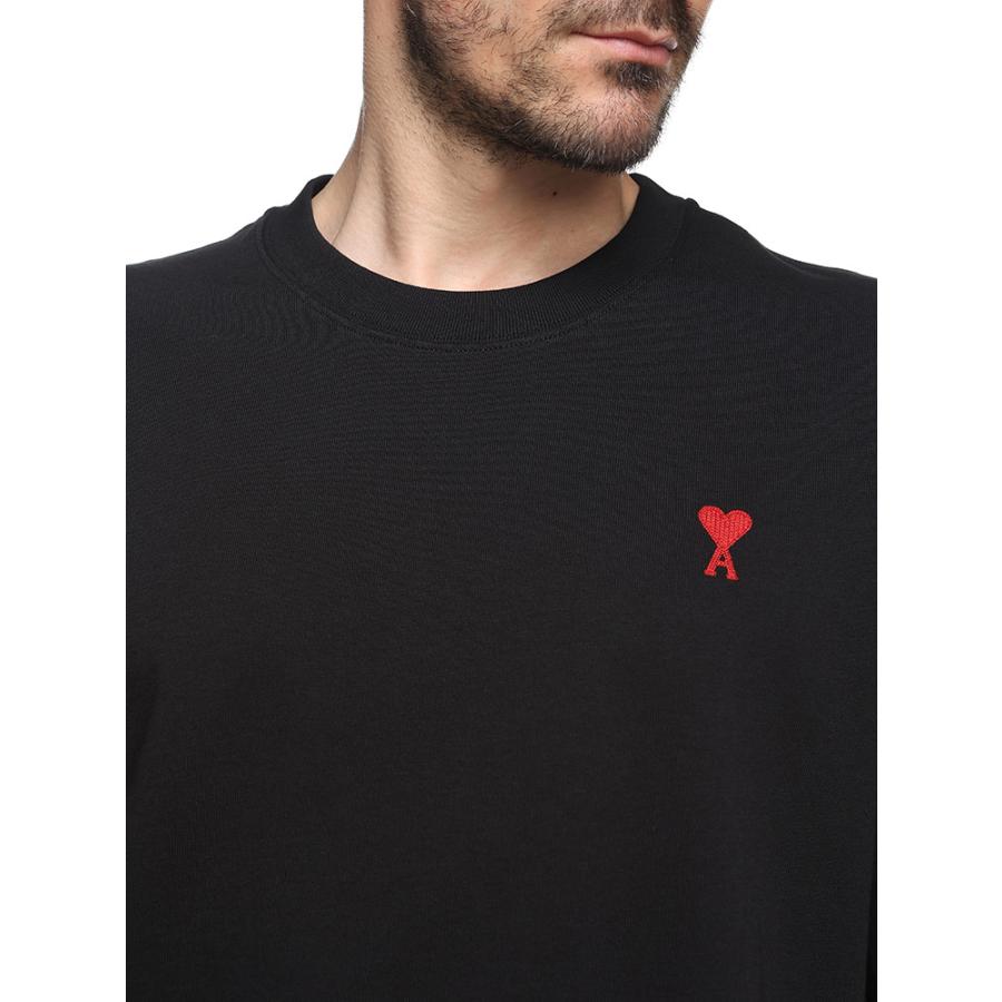 アミパリス　tシャツ AMI PARIS (アミパリス) ワンポイント クルーネック 半袖 Tシャツ Ami