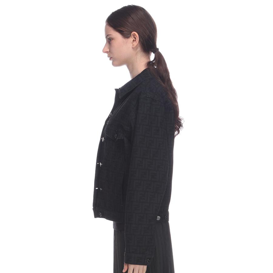 FENDI（フェンディ） デニムジャケット レディース ロゴプリント フル