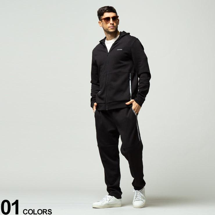 Calvin Klein カルバンクライン ロゴ刺繍 ジップパーカー ロングパンツ セットアップブランド メンズ セット セットアップ Ck40fc 最大61 オフ