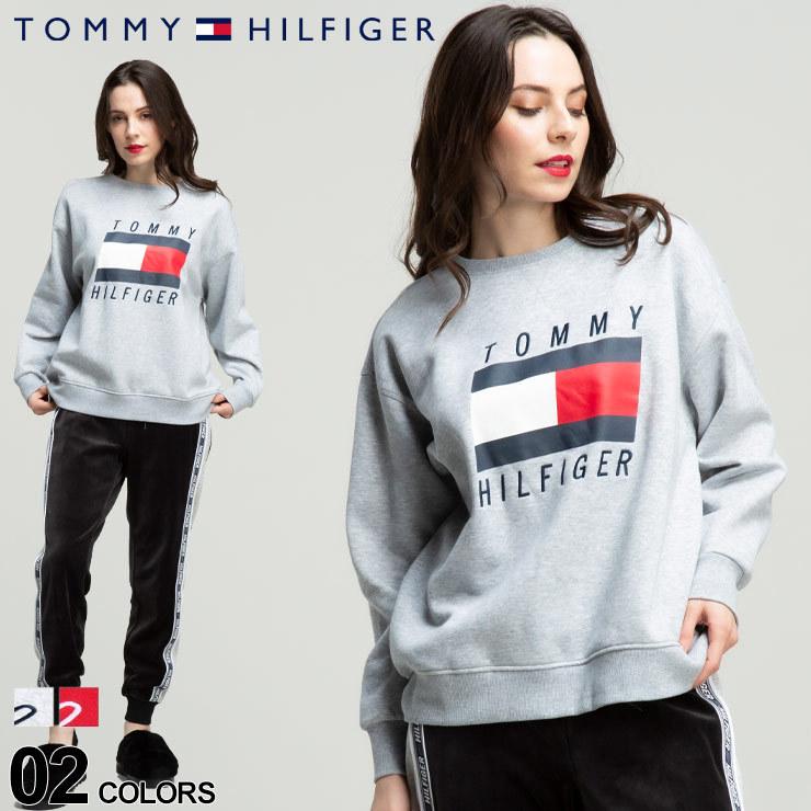 トミーヒルフィガー レディースTOMMY HILFIGER 裏起毛 フロントロゴ 