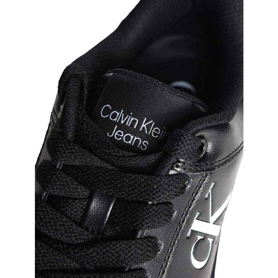Calvin Klein (カルバンクライン) フェイクレザー ロゴ レース