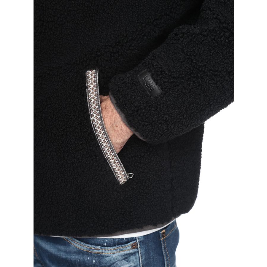 UGG（アグ） 裏フリース ハーフジップ ボアジャケット メンズ braid