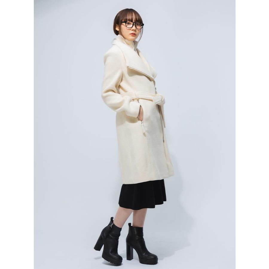 Calvin Klein カルバンクライン ウール混 ジップ ベルト付き Calvin Klein カルバンクライン ウール混 ジップ ベルト付き