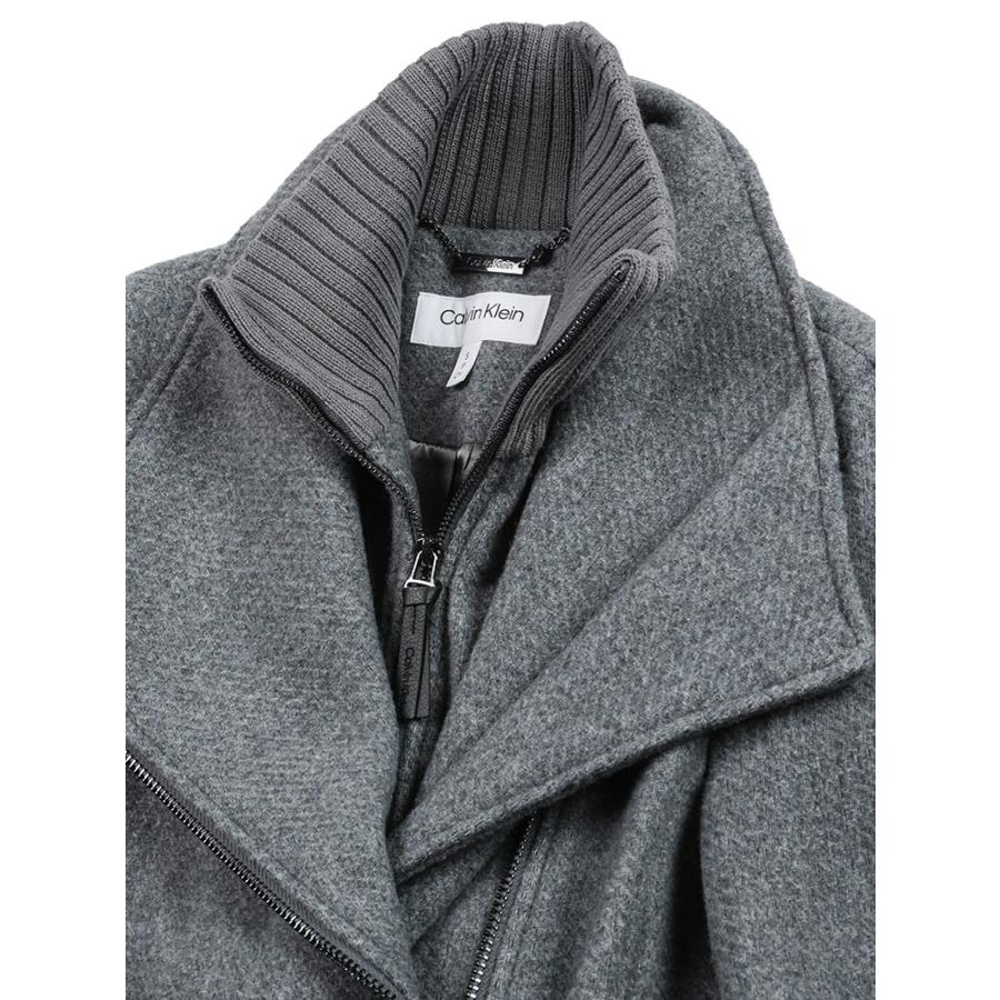 Calvin Klein カルバンクライン ウール混 ジップ ベルト付き Calvin Klein カルバンクライン ウール混 ジップ ベルト付き