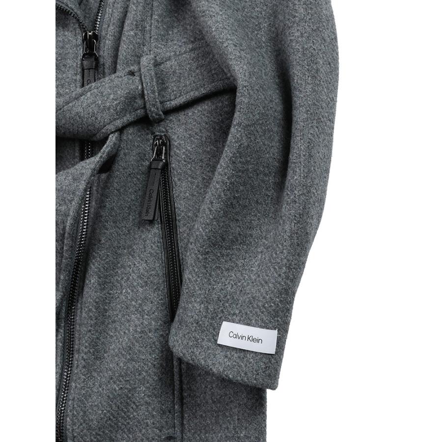 Calvin Klein カルバンクライン ウール混 ジップ ベルト付き Calvin Klein カルバンクライン ウール混 ジップ ベルト付き