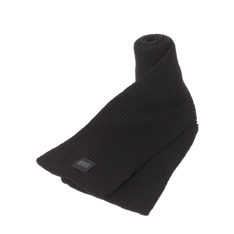 【未使用品】UGG ニットマフラー ブラック 黒 UGG Australia（アグオーストラリア） アグ UGG マフラーレディース