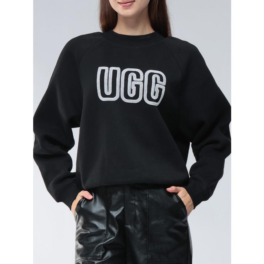 UGG アグ スウェット トップス レディース 裏起毛 BIGロゴ クルー