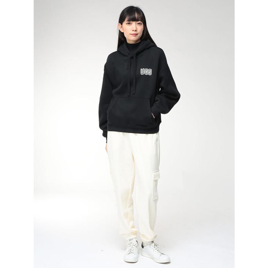 新品★ UGG ダブルロゴ刺繍フーディー　フードパーカー　グレー　 スウェット UGG（アグ） ロゴテープジップアップパーカー グレー : Cheek by Jowl