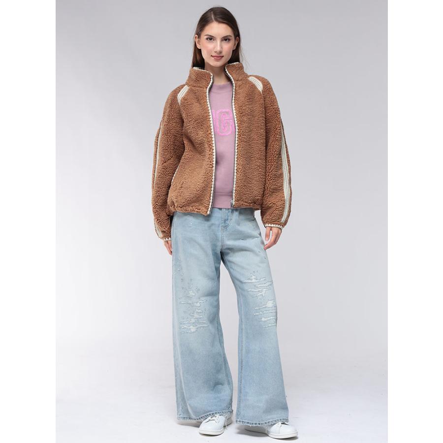 UGG（アグ） 裏フリース フルジップ ボアジャケット Nikia Crochet